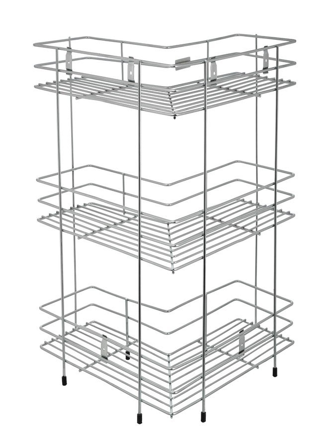 Tinbell Stainless Steel Kitchen Shelf (3 Shelf L-Shape Rack) - Image 5
